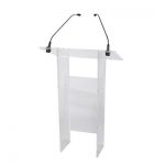 PUPITRE PLEXIGLASS AVEC 2 MICROS COL-DE-CYGNE