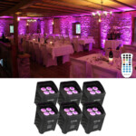 6 PAR LED SUR BATTERIE