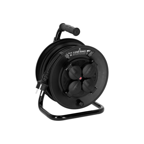 Enrouleur de câble électrique 4-fois Schuko IP44, 50m ou 25 M
